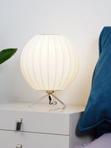 Modern Tripod Accent Table Lamp with White Polymer Bubble Shade for Elegant Interior Lighting