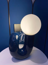 Modern Resin N Shape Table Lamp with Glass Globe for Creative Bedside and Office Lighting