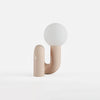Modern Resin N Shape Table Lamp with Glass Globe for Creative Bedside and Office Lighting