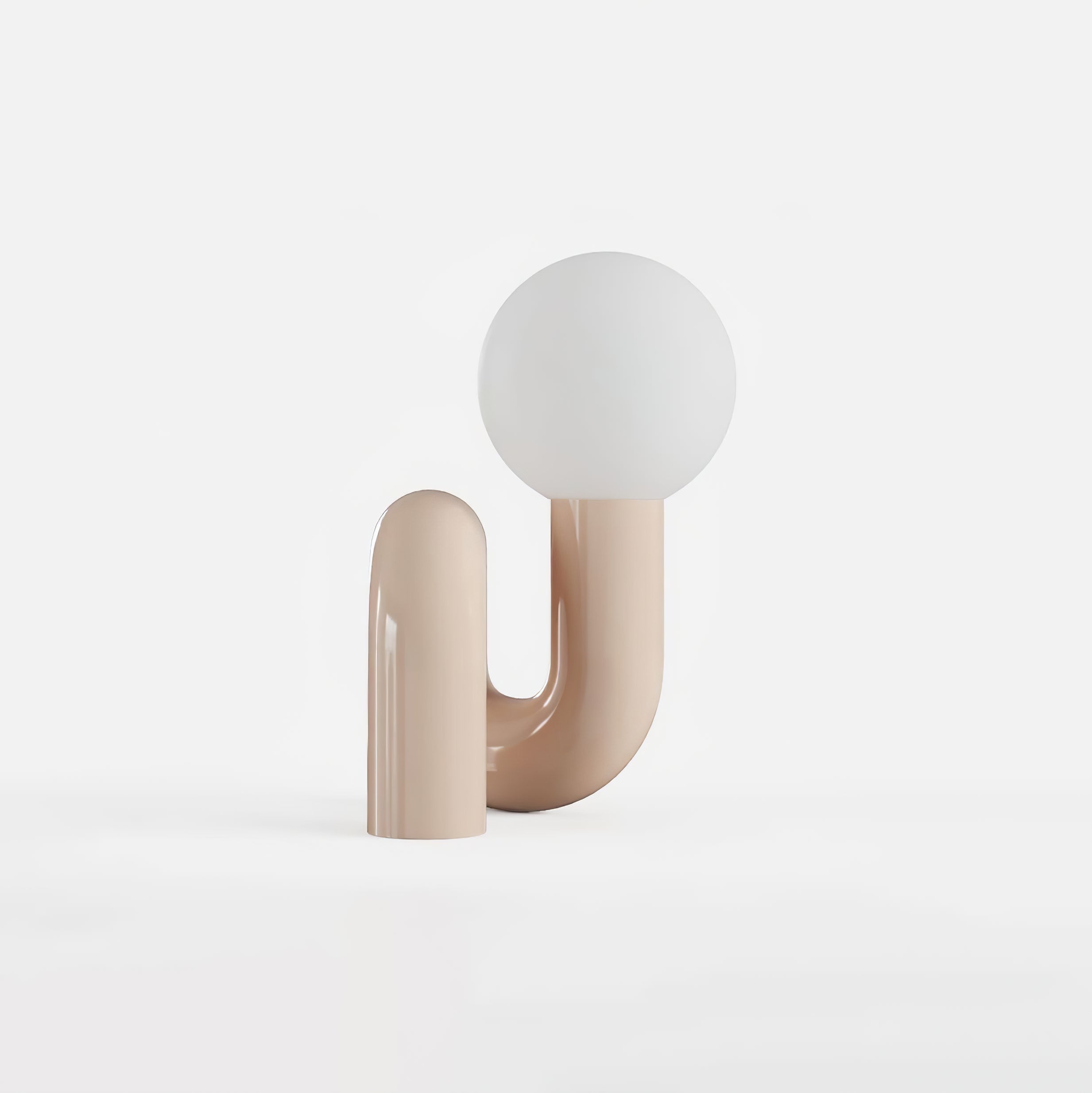 Modern Resin N Shape Table Lamp with Glass Globe for Creative Bedside and Office Lighting