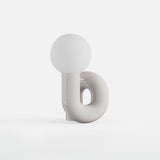 Modern Resin N Shape Table Lamp with Glass Globe for Creative Bedside and Office Lighting