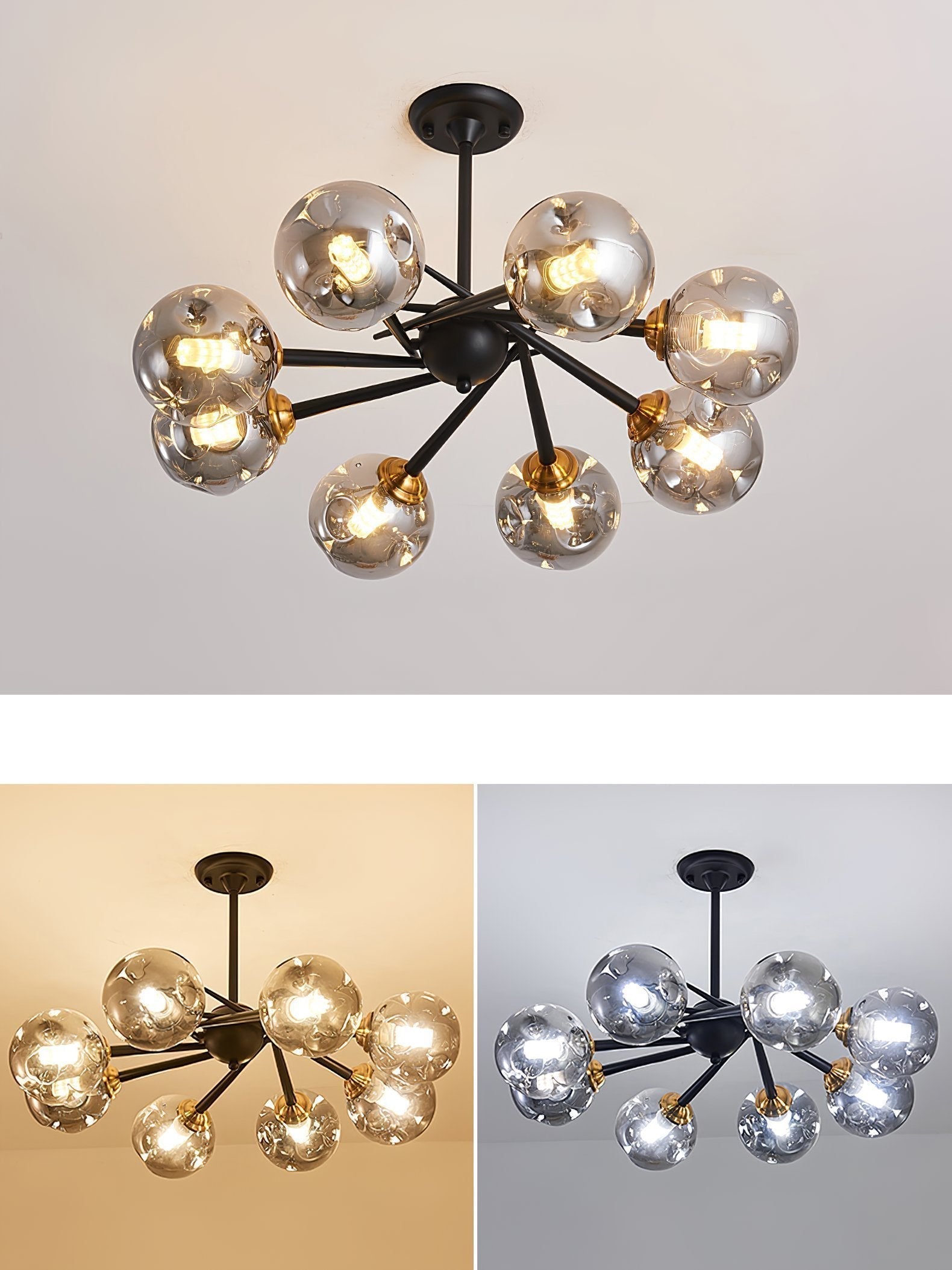 modern-handcrafted-glass-pendant-light-smoke-gray-amber-chandelier-for-dining-room