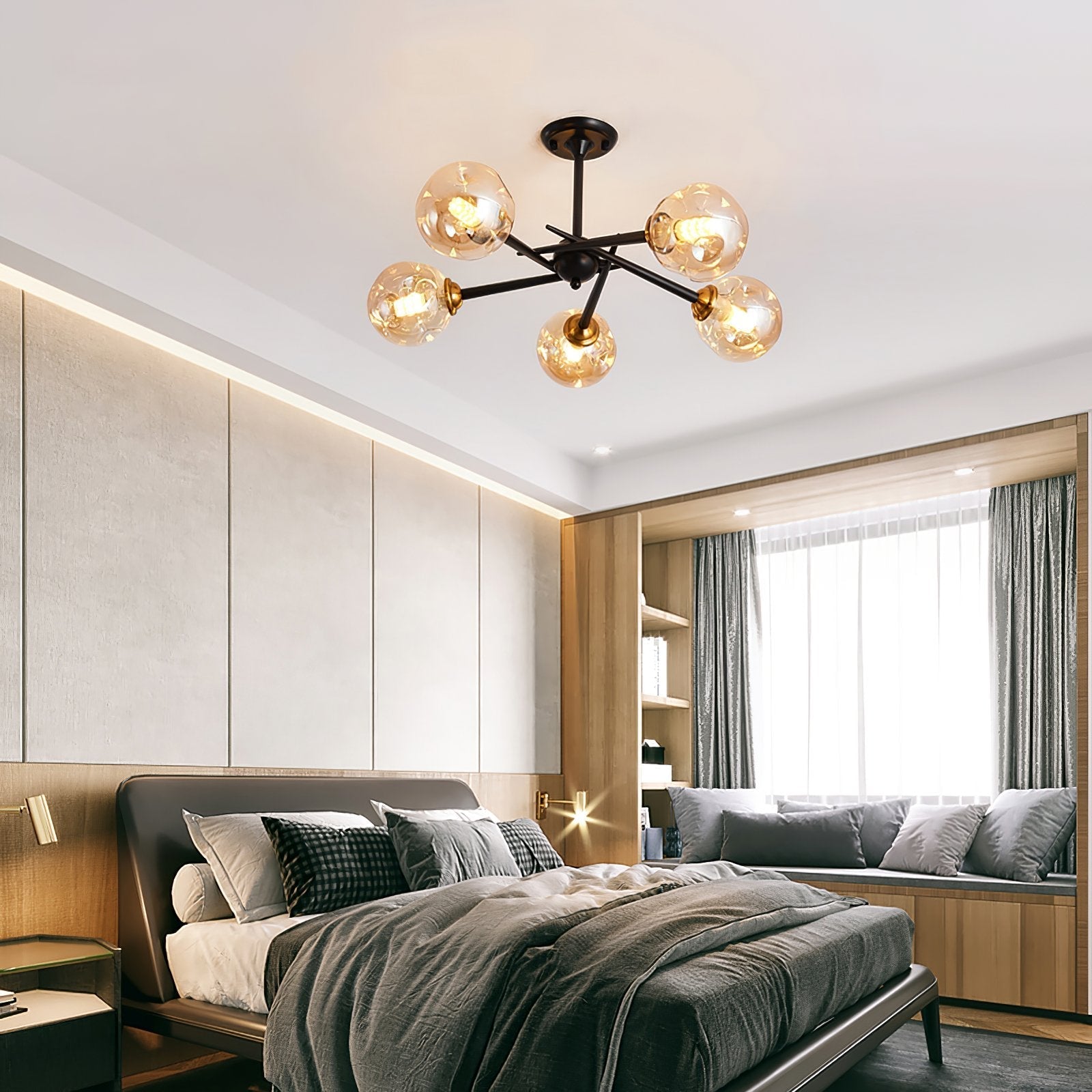 modern-handcrafted-glass-pendant-light-smoke-gray-amber-chandelier-for-dining-room
