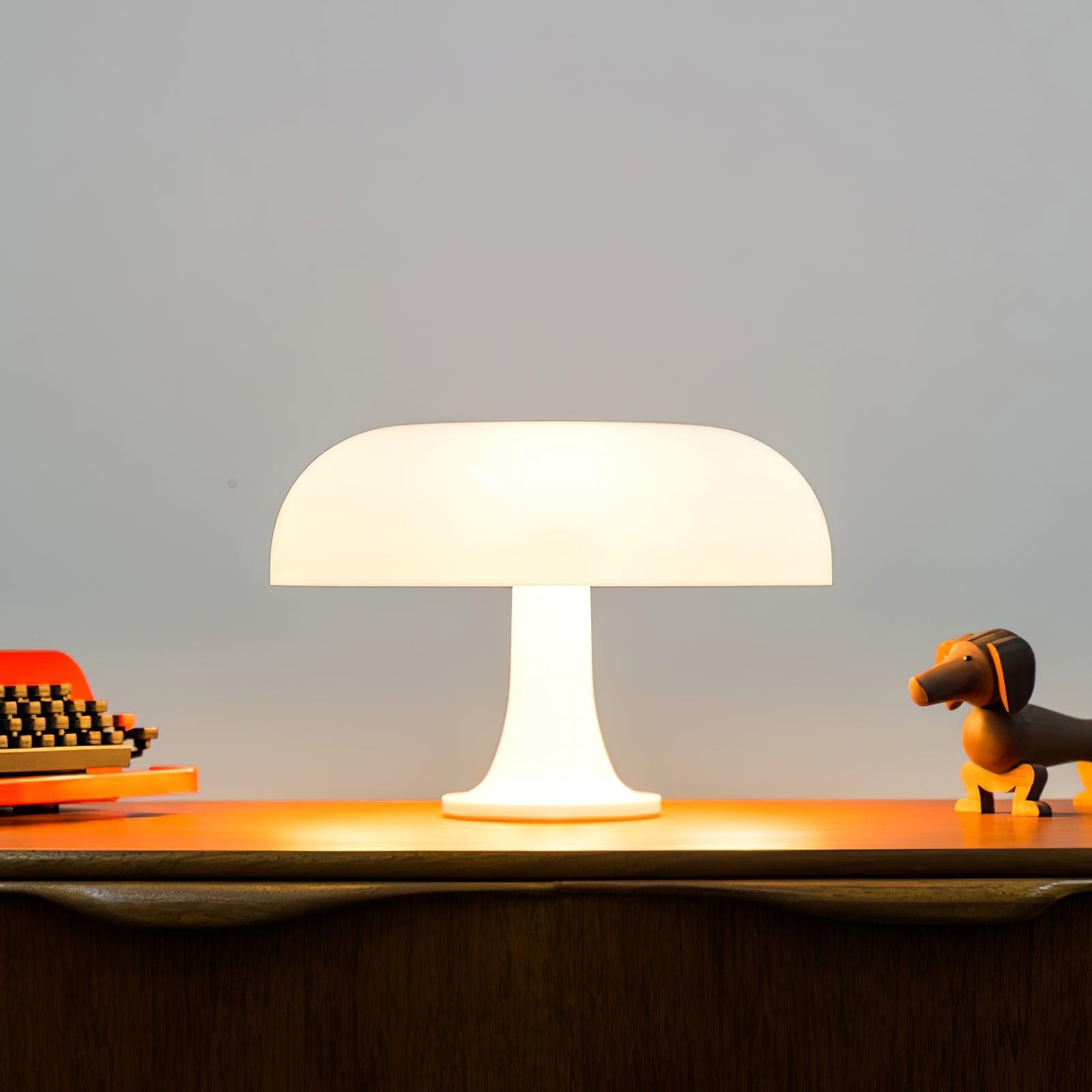 Vintage Style Mid Century Mushroom Desk Lamp for Bedroom and Office Task Lighting