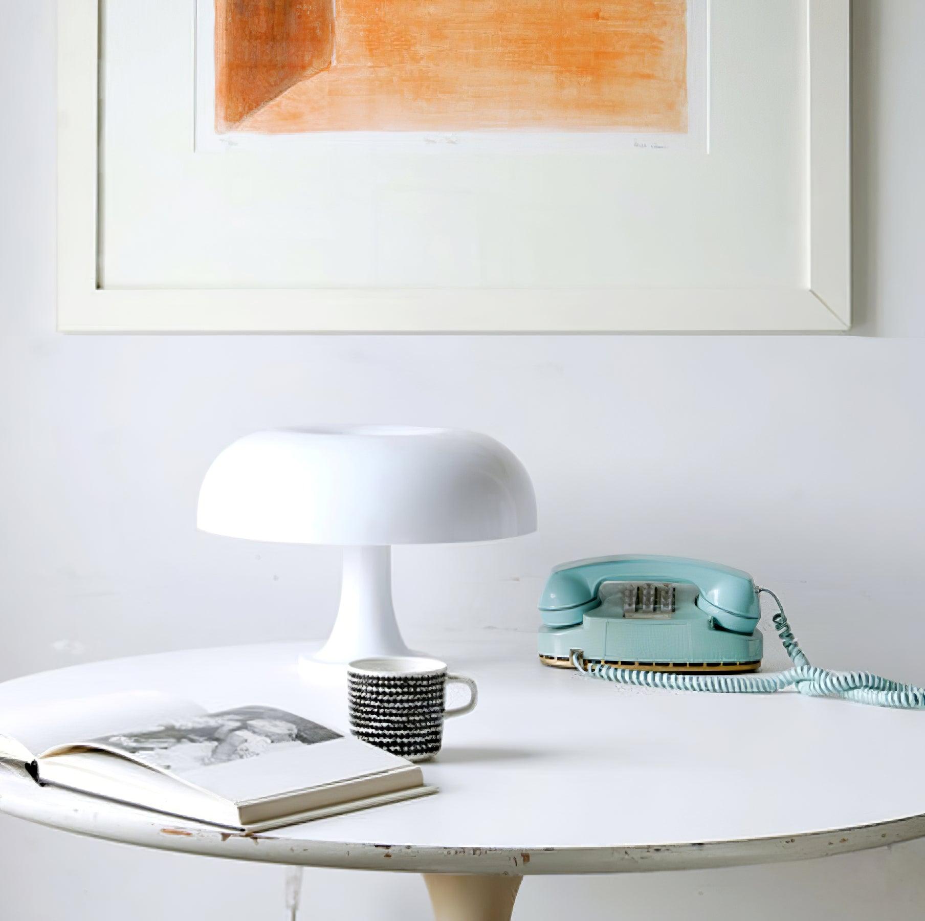 Vintage Style Mid Century Mushroom Desk Lamp for Bedroom and Office Task Lighting