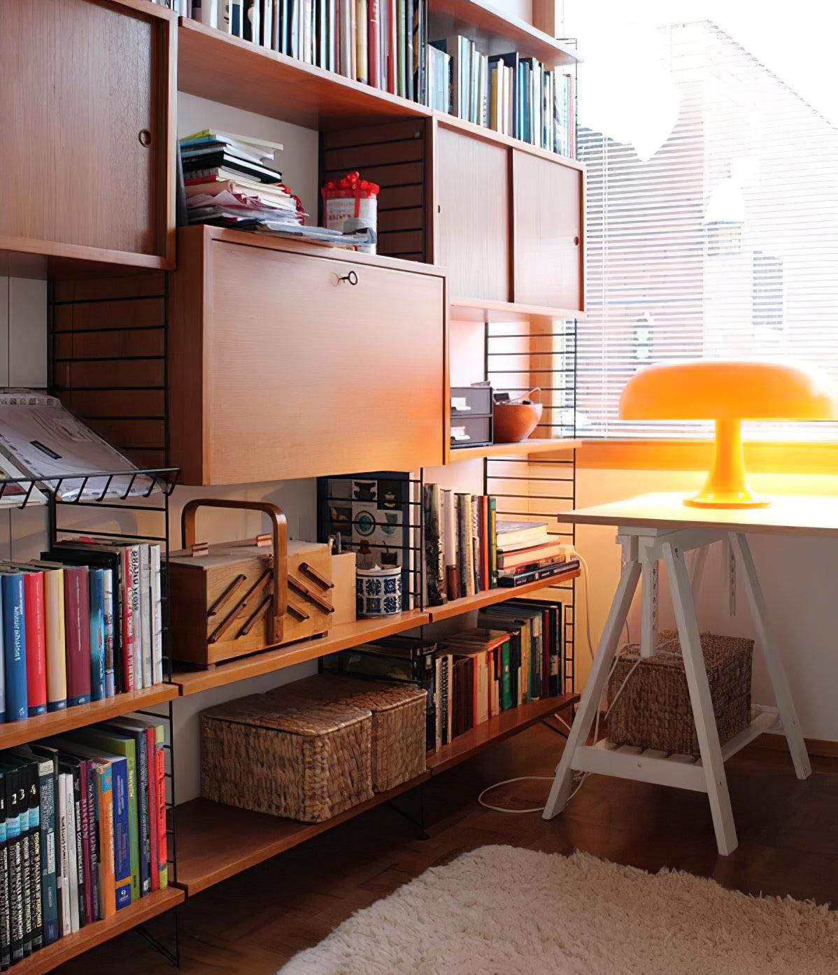 Vintage Style Mid Century Mushroom Desk Lamp for Bedroom and Office Task Lighting