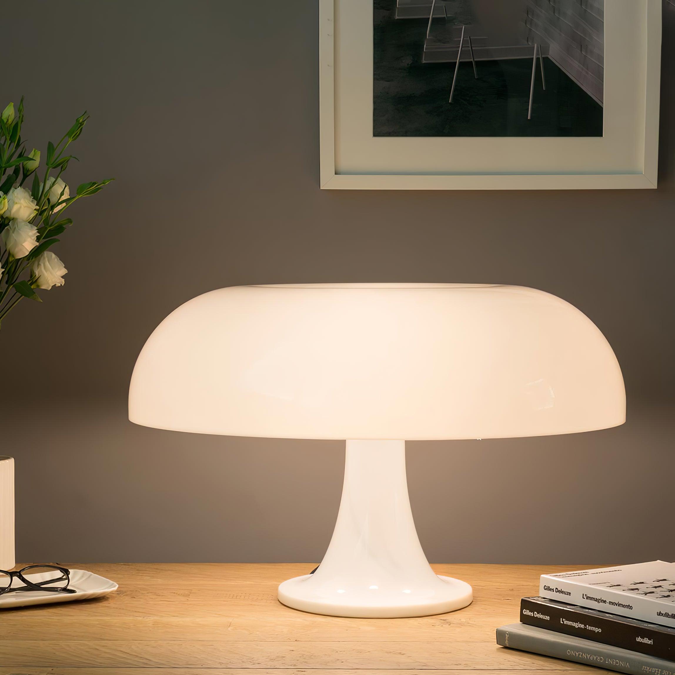 Vintage Style Mid Century Mushroom Desk Lamp for Bedroom and Office Task Lighting