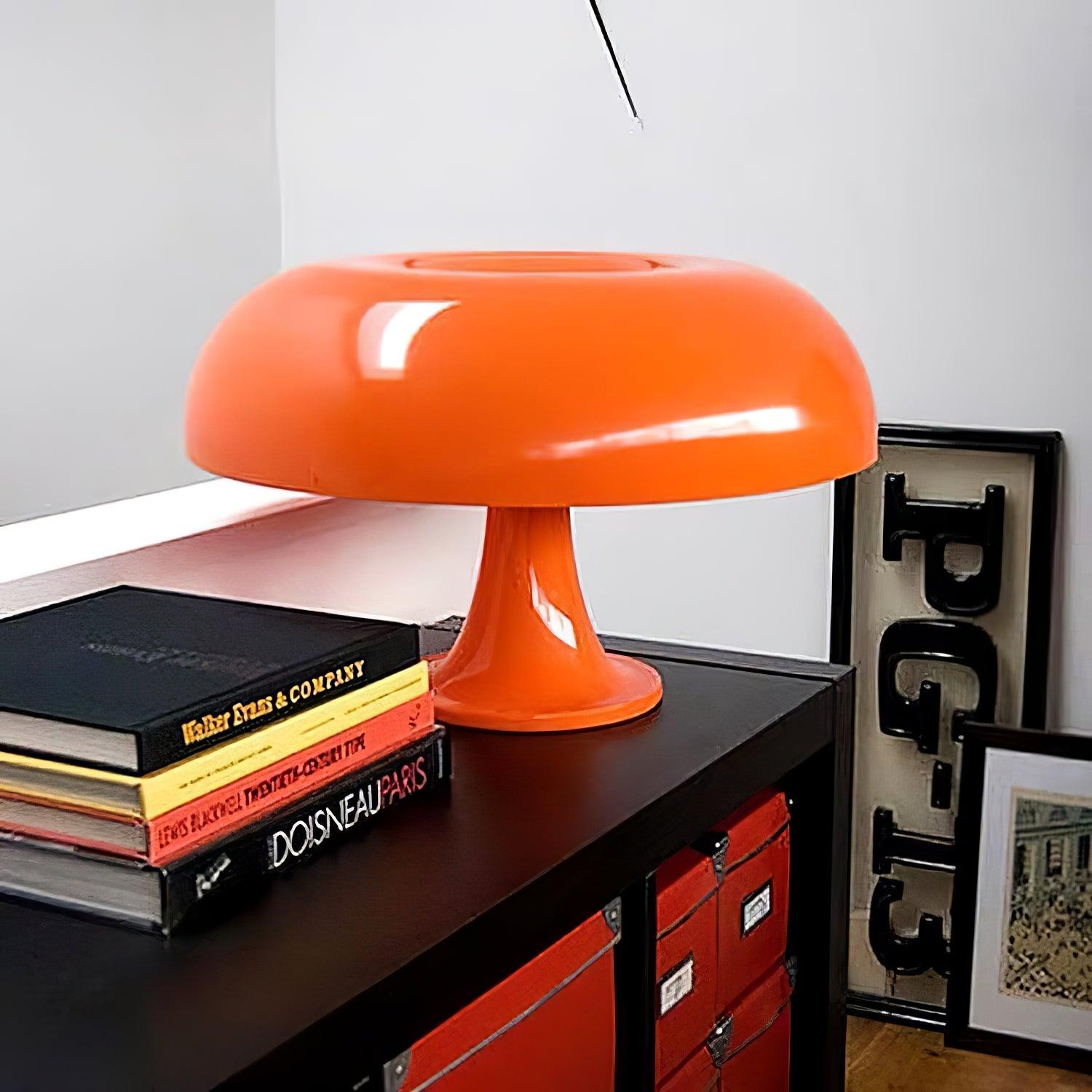 Vintage Style Mid Century Mushroom Desk Lamp for Bedroom and Office Task Lighting