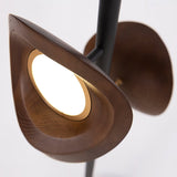 Modern Nest Wooden Floor Lamp Standing Light with Integrated LED and Organic Shades