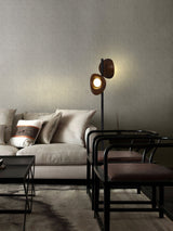 Modern Nest Wooden Floor Lamp Standing Light with Integrated LED and Organic Shades