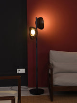 Modern Nest Wooden Floor Lamp Standing Light with Integrated LED and Organic Shades