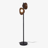 Modern Nest Wooden Floor Lamp Standing Light with Integrated LED and Organic Shades