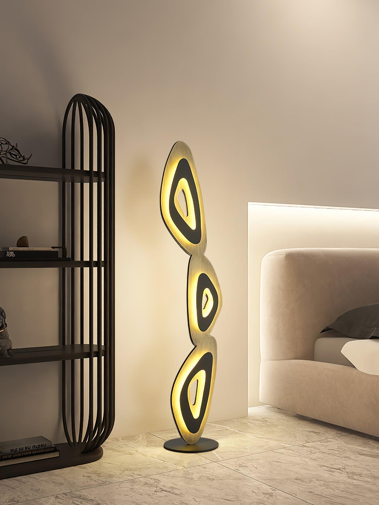 Nevis Modern Minimalist Geometric LED Floor Lamp for Living Room and Bedroom