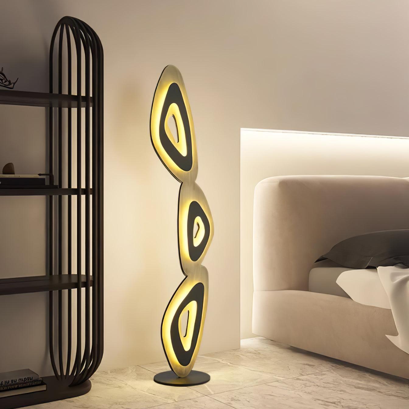 Nevis Modern Minimalist Geometric LED Floor Lamp for Living Room and Bedroom