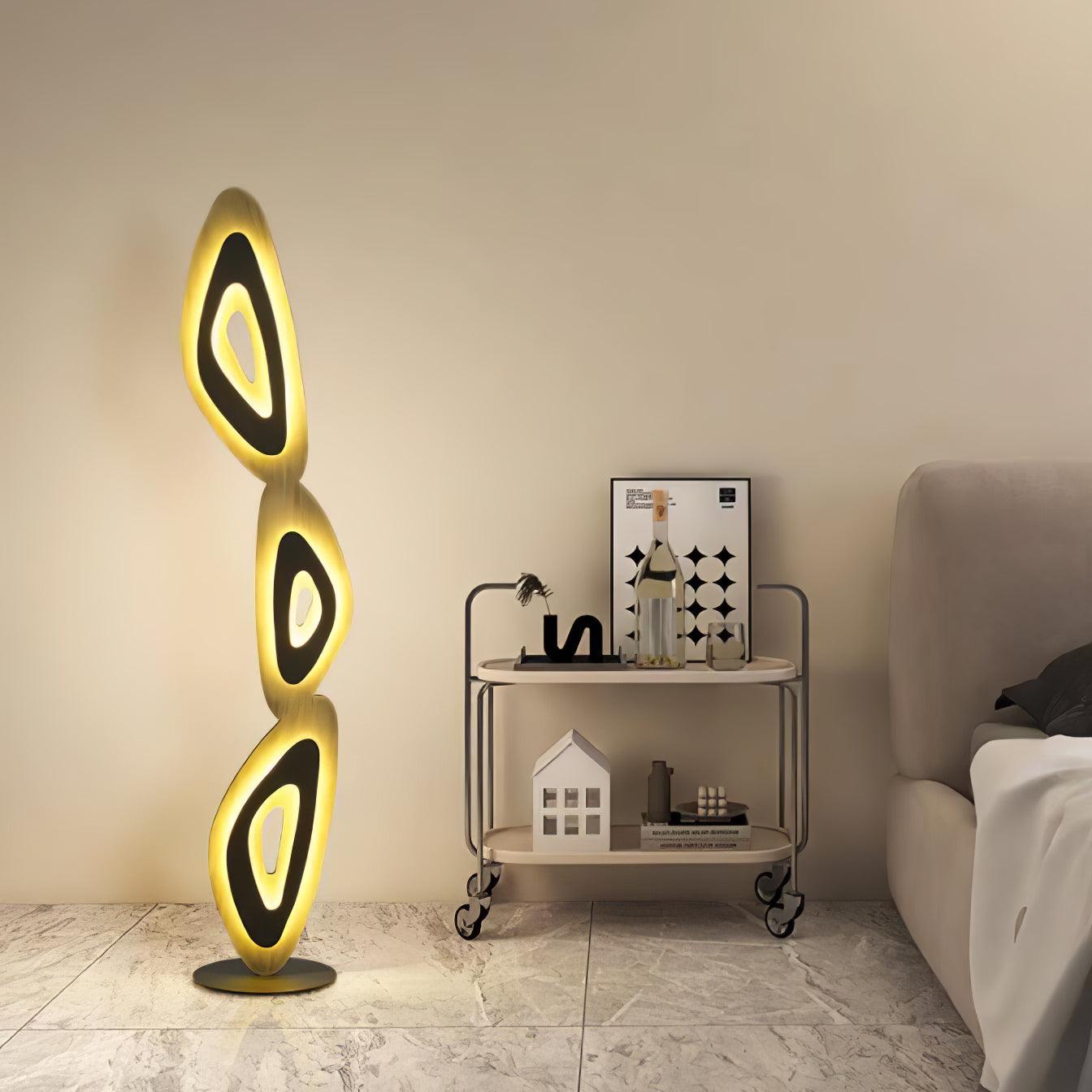 Nevis Modern Minimalist Geometric LED Floor Lamp for Living Room and Bedroom