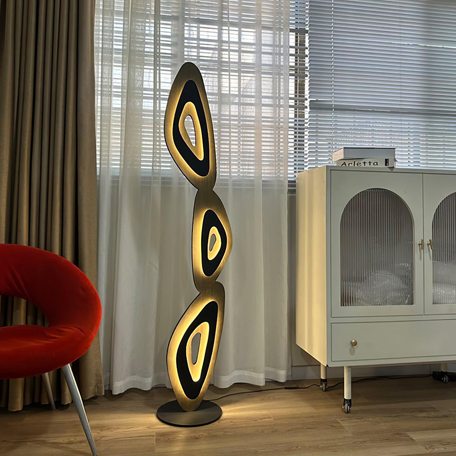 Nevis Modern Minimalist Geometric LED Floor Lamp for Living Room and Bedroom