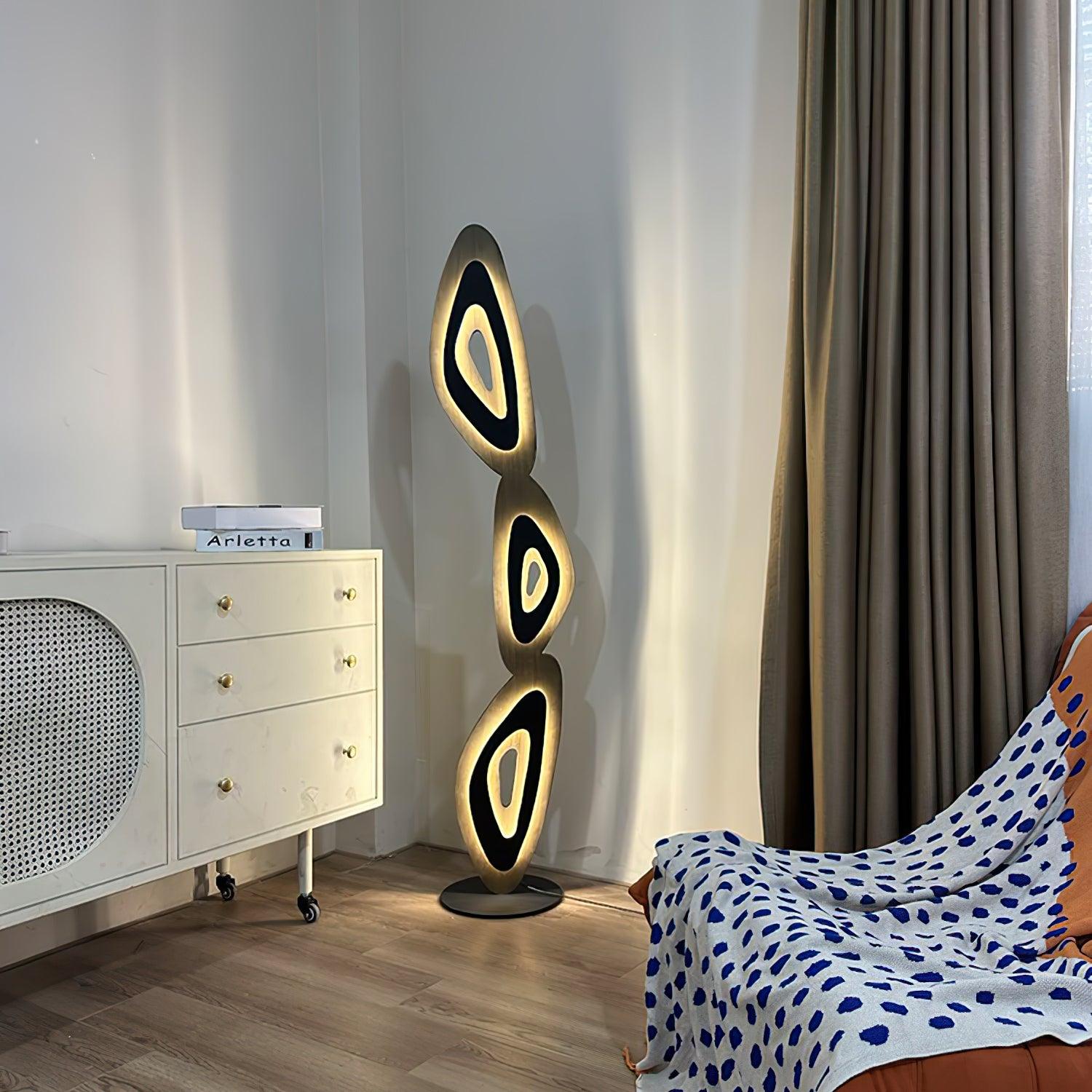 Nevis Modern Minimalist Geometric LED Floor Lamp for Living Room and Bedroom
