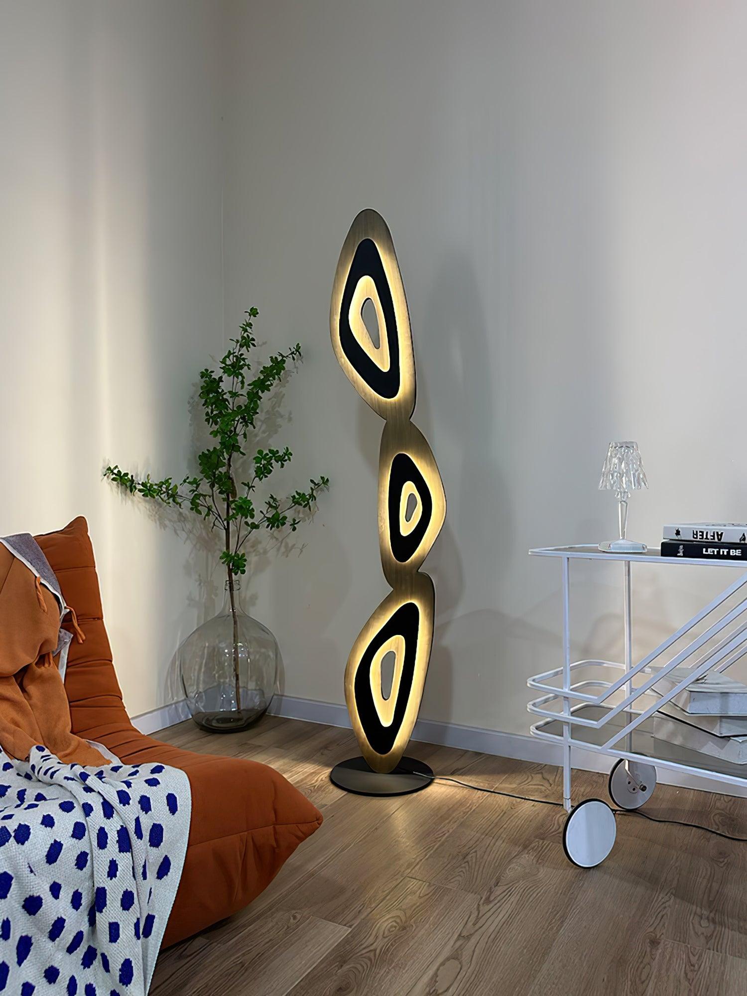 Nevis Modern Minimalist Geometric LED Floor Lamp for Living Room and Bedroom