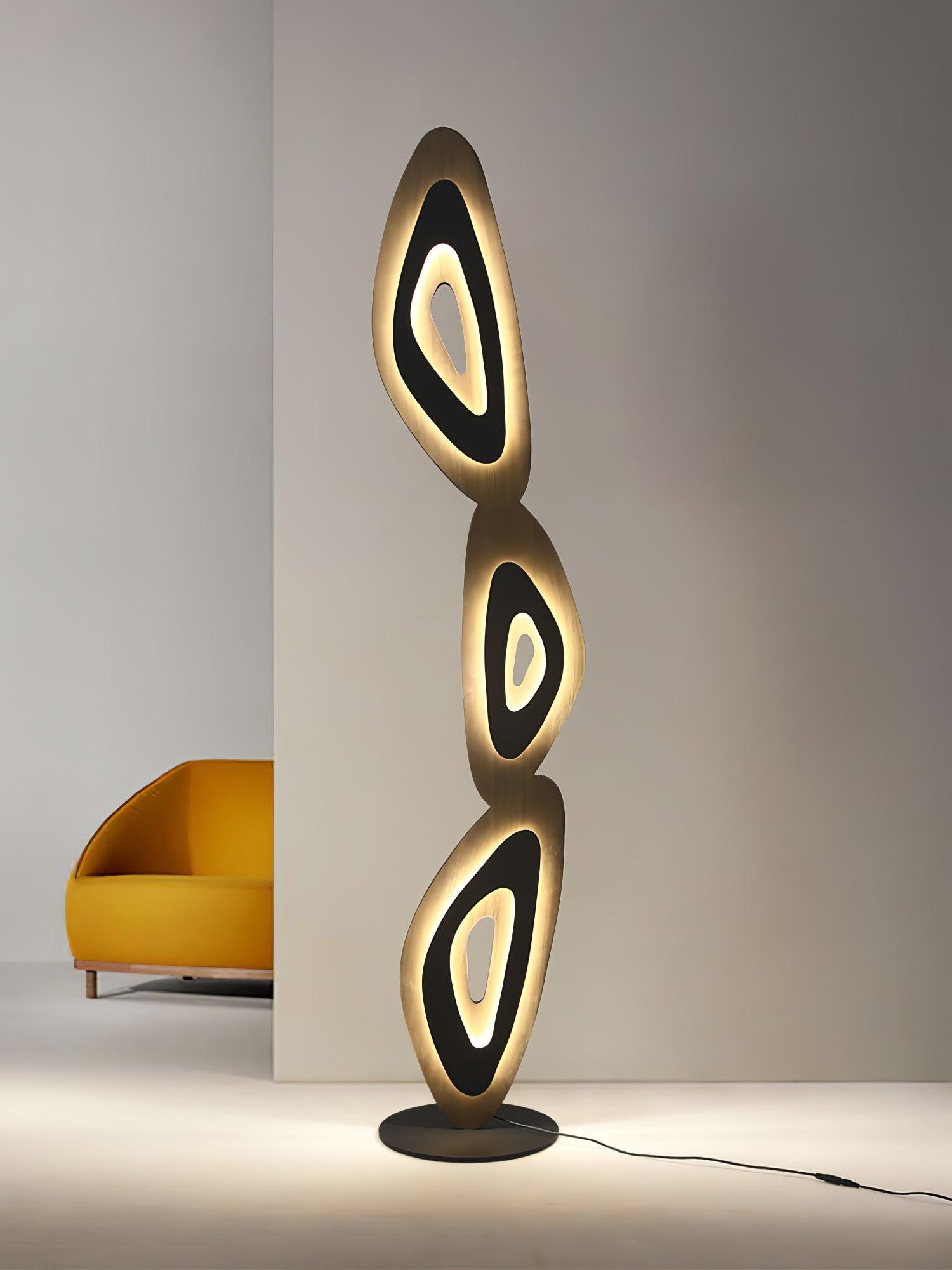 Nevis Modern Minimalist Geometric LED Floor Lamp for Living Room and Bedroom