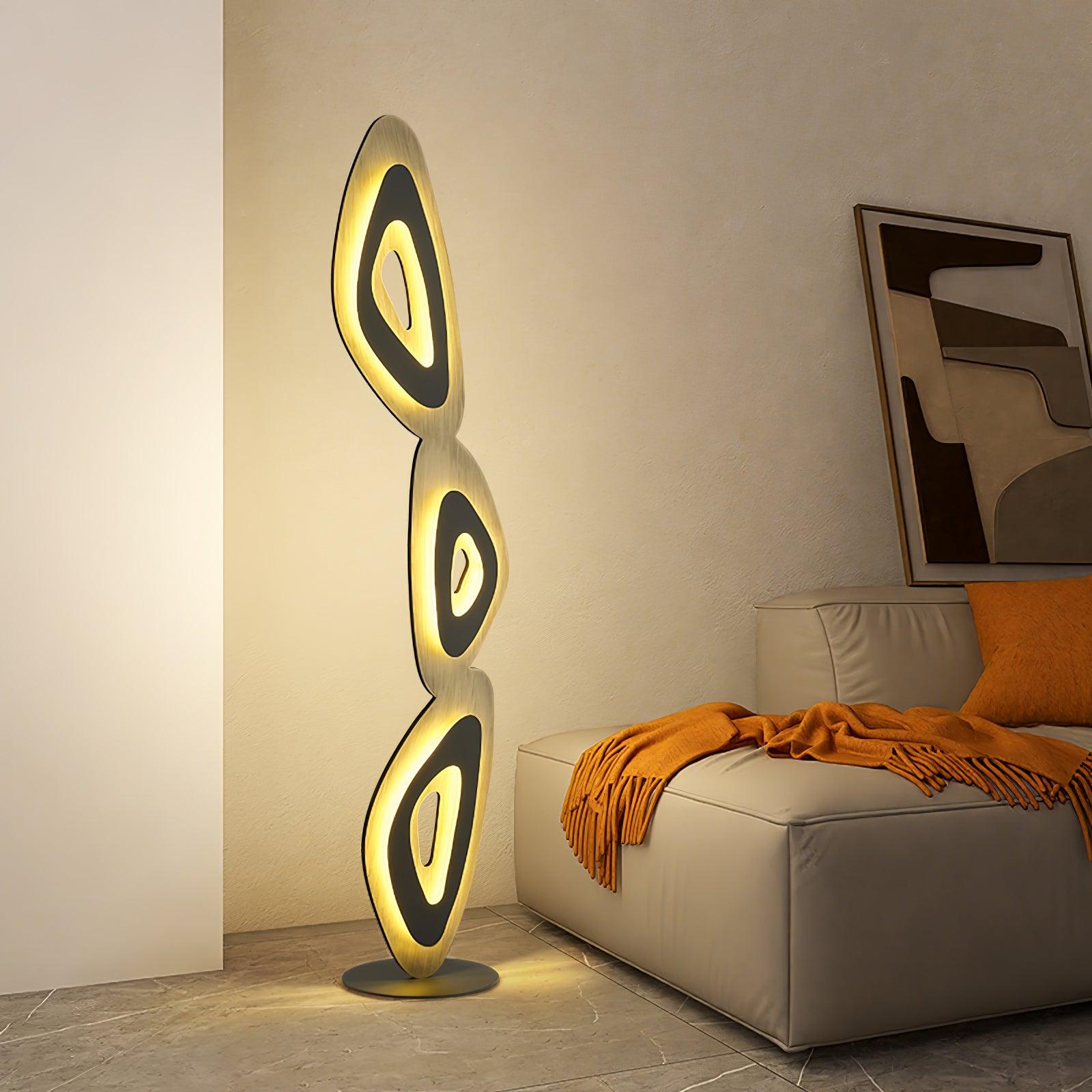 Nevis Modern Minimalist Geometric LED Floor Lamp for Living Room and Bedroom