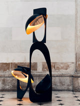 Modern Abstract Geometric LED Sculpture Floor Lamp Artistic Standing Light for Living Room