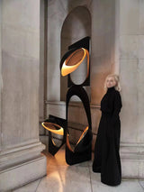 Modern Abstract Geometric LED Sculpture Floor Lamp Artistic Standing Light for Living Room