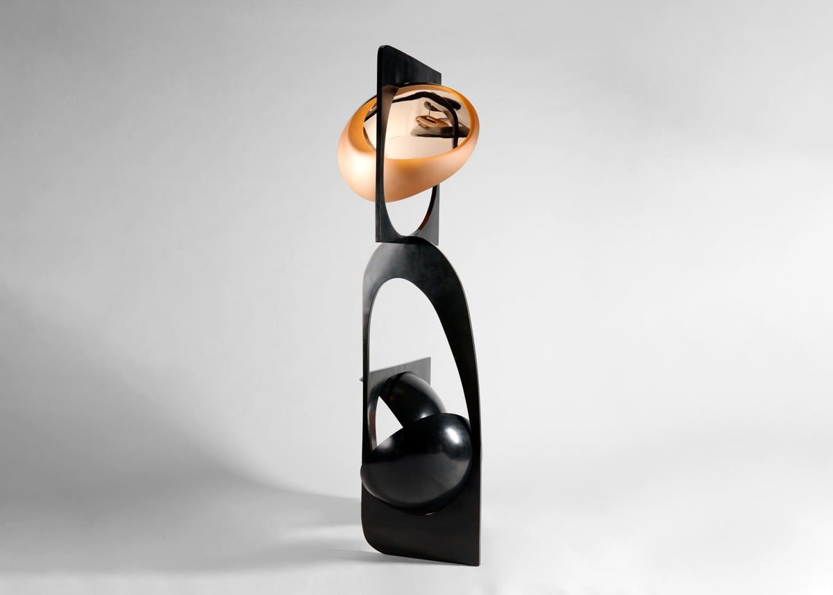 Modern Abstract Geometric LED Sculpture Floor Lamp Artistic Standing Light for Living Room