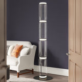 Modern Hand Blown Glass Modular Floor Lamp for Living Room with Integrated LED Lighting