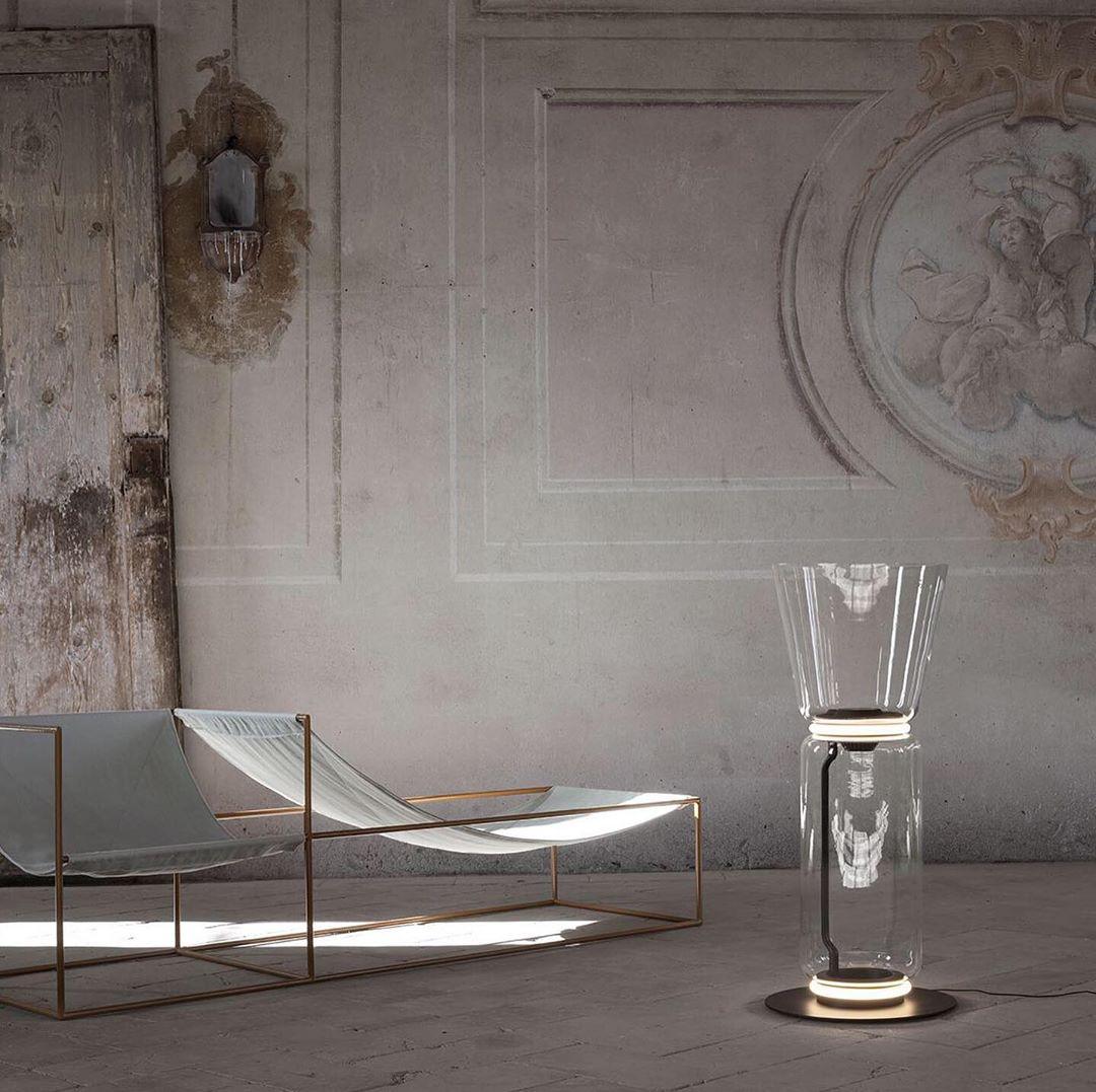 Modern Hand Blown Glass Modular Floor Lamp for Living Room with Integrated LED Lighting