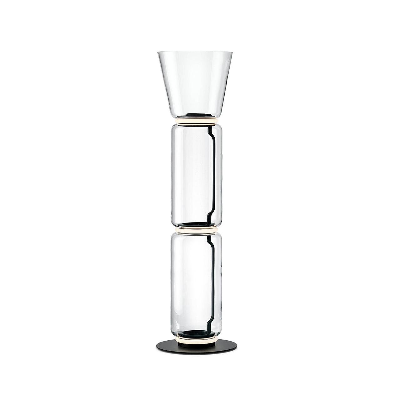 Modern Hand Blown Glass Modular Floor Lamp for Living Room with Integrated LED Lighting