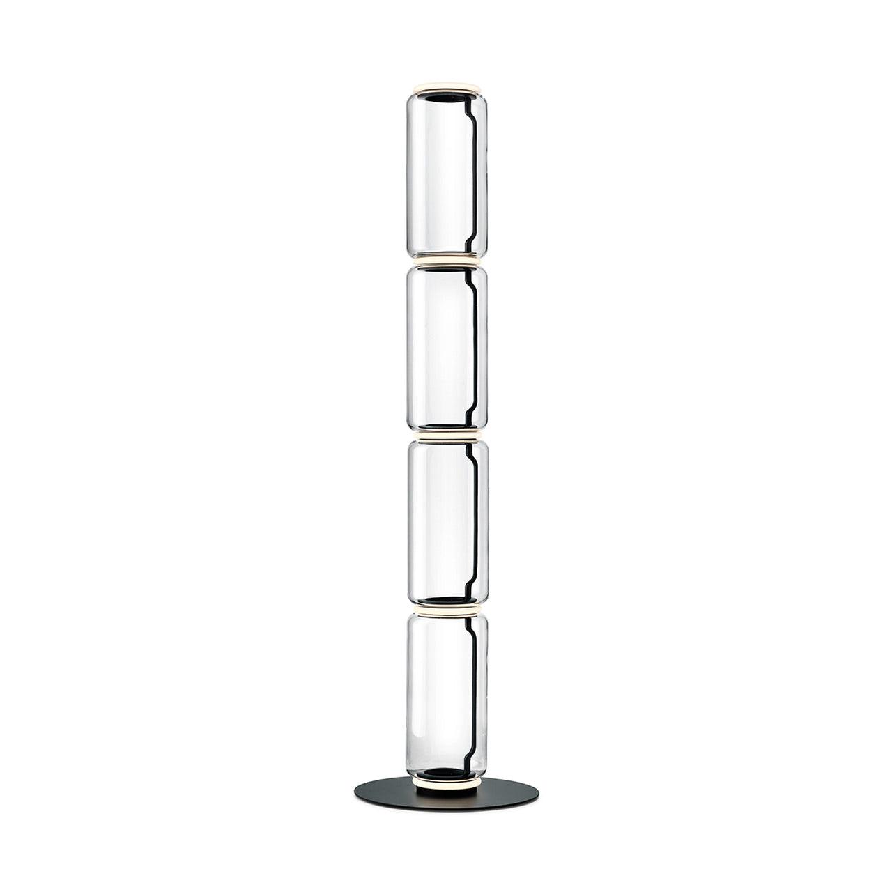Modern Hand Blown Glass Modular Floor Lamp for Living Room with Integrated LED Lighting