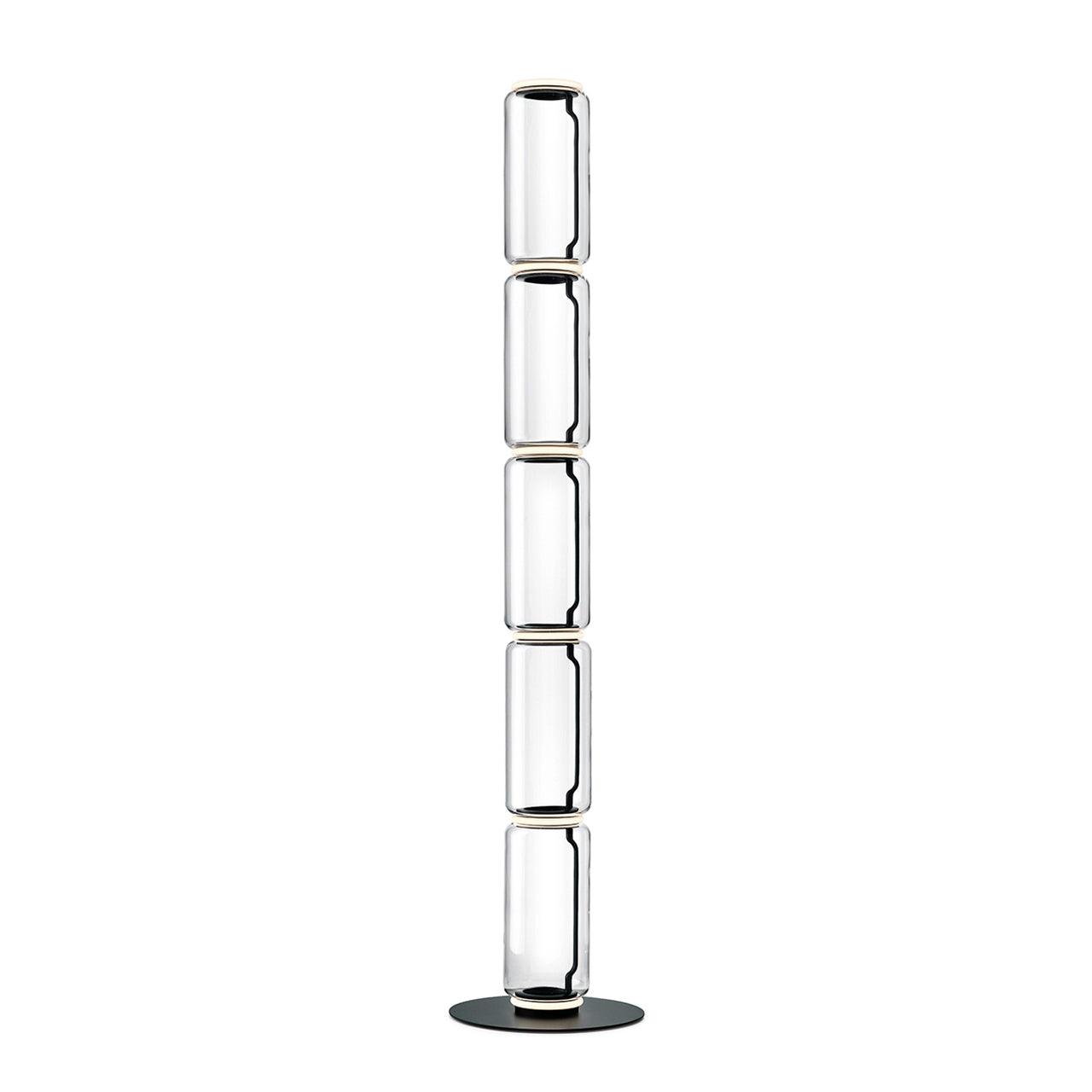Modern Hand Blown Glass Modular Floor Lamp for Living Room with Integrated LED Lighting