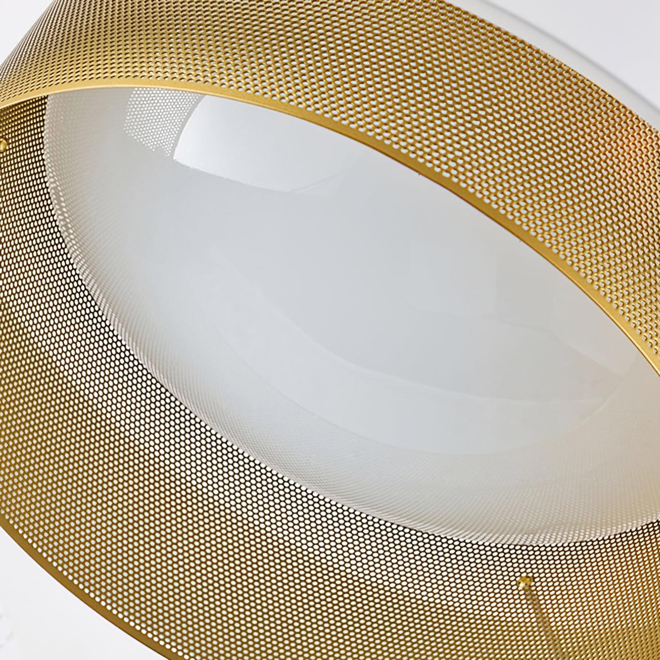Nolan Vintage Gold Integrated LED Flush Mount Ceiling Light with Black Outer Ring