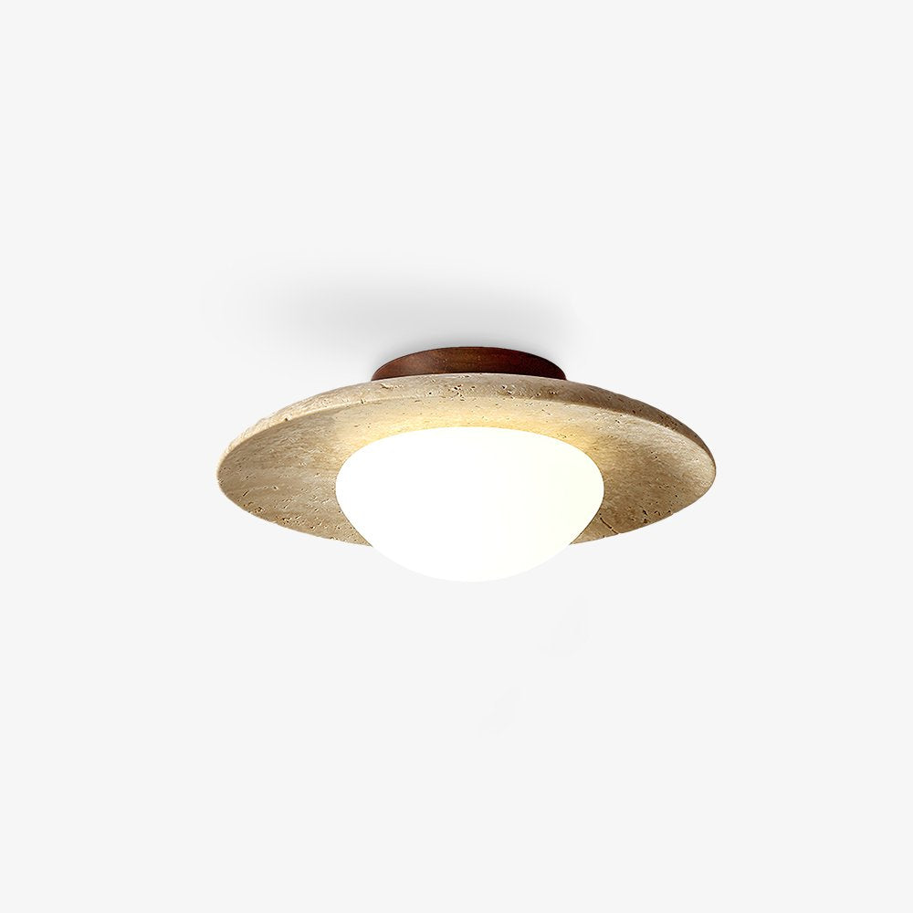 modern-yellow-travertine-and-walnut-wood-semi-flush-mount-ceiling-light-fixture