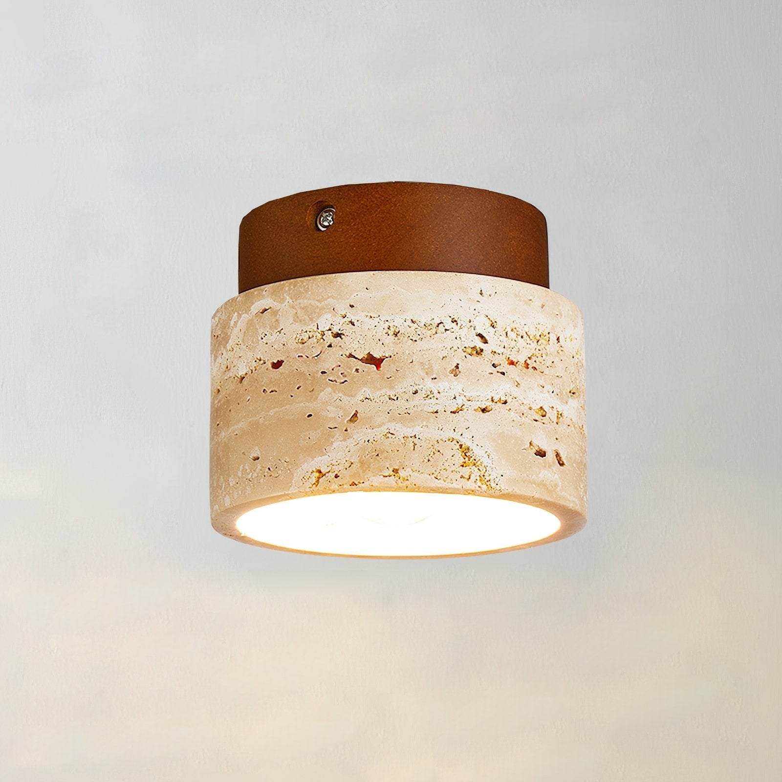 modern-yellow-travertine-and-walnut-wood-semi-flush-mount-ceiling-light-fixture