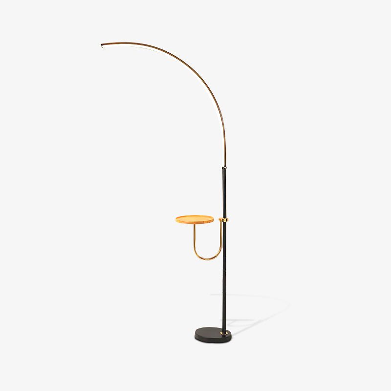 Nordic Minimalist Arc Floor Lamp Contemporary Curved LED Standing Light for Living Room