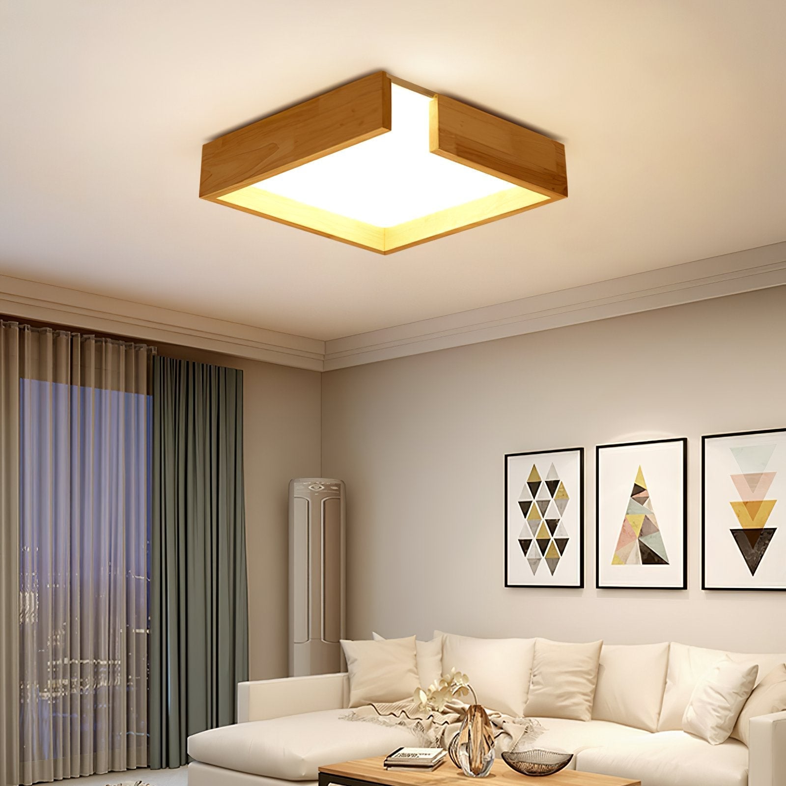 notched-modern-round-wood-flush-mount-ceiling-light-with-integrated-led-and-acrylic-diffuser