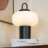 Modern Nox Metal and Glass Portable Table Lamp for Reading and Bedside Lighting