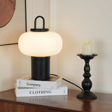 Modern Nox Metal and Glass Portable Table Lamp for Reading and Bedside Lighting