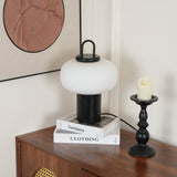 Modern Nox Metal and Glass Portable Table Lamp for Reading and Bedside Lighting