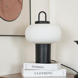 Modern Nox Metal and Glass Portable Table Lamp for Reading and Bedside Lighting