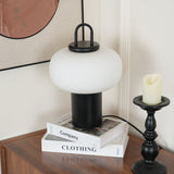 Modern Nox Metal and Glass Portable Table Lamp for Reading and Bedside Lighting