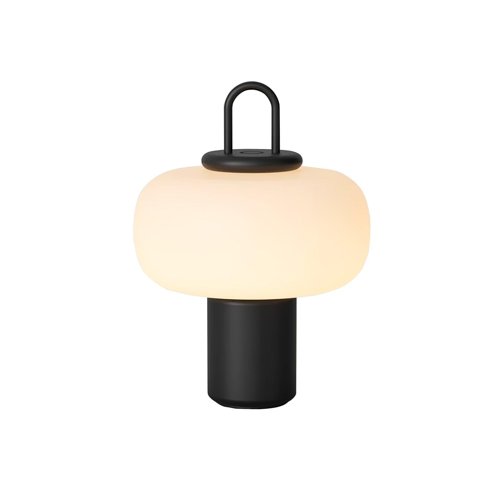 Modern Nox Metal and Glass Portable Table Lamp for Reading and Bedside Lighting