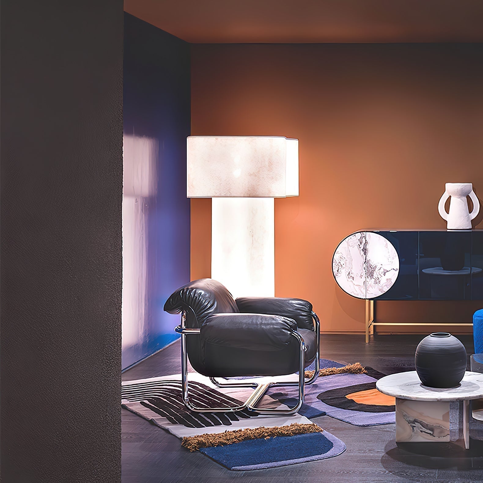 Nuvola Fiberglass Cloud Floor Lamp Large Organic Sculptural Standing Light