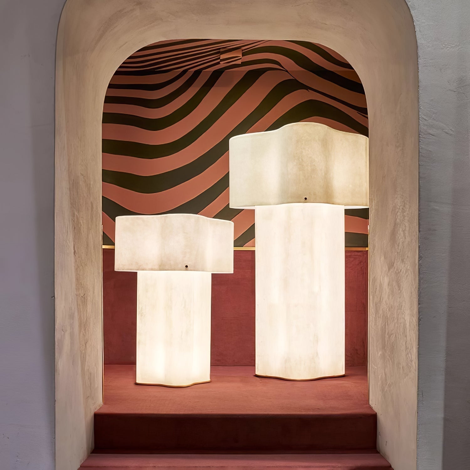 Nuvola Fiberglass Cloud Floor Lamp Large Organic Sculptural Standing Light