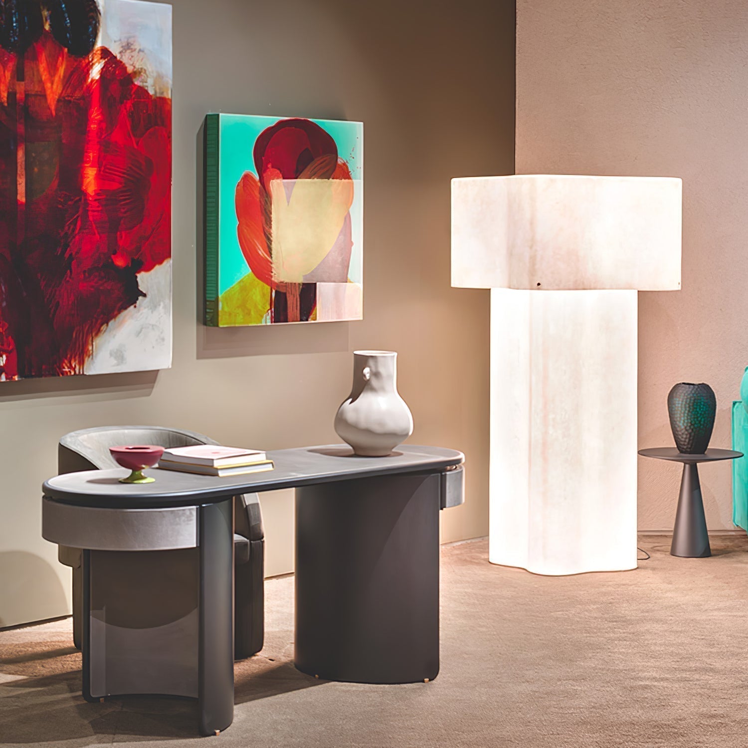 Nuvola Fiberglass Cloud Floor Lamp Large Organic Sculptural Standing Light
