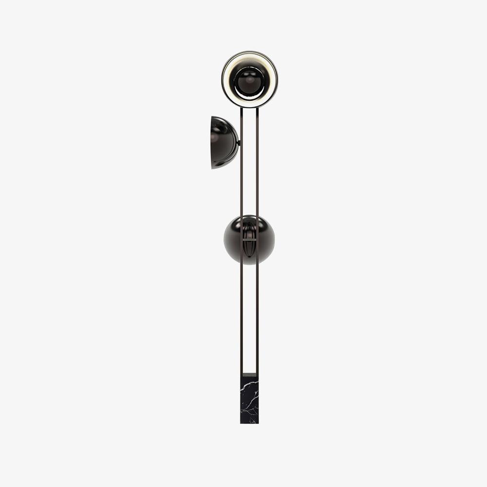 Modern LED Floor Lamp Black Three Light Tall Accent Light for Living Room