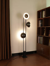 Modern LED Floor Lamp Black Three Light Tall Accent Light for Living Room