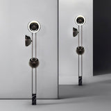 Modern LED Floor Lamp Black Three Light Tall Accent Light for Living Room
