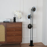 Modern LED Floor Lamp Black Three Light Tall Accent Light for Living Room
